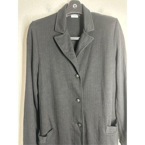 Weekenders Long Blazer Black 3 Buttons Pockets Size M - Picture 2 of 13